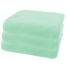 素色吸水沙灘巾, 綠色, 3個