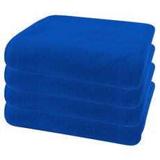素色吸水沙灘巾, 藍色, 4個