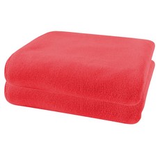 블럭마트 빠른흡수 심플단색 비치타월 140 x 70 cm, 레드, 2개