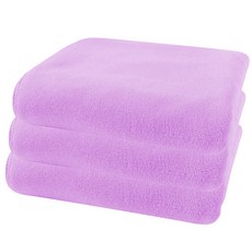 素色吸水沙灘巾, 紫色的, 3個