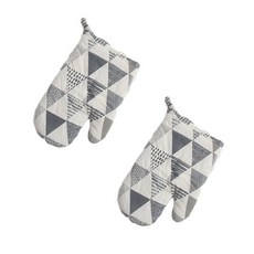 아리코 25kitchen 논스롭 면화린넨 절연장갑, 그레이삼각형, 2개입