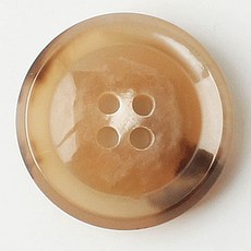 東和商場 水牛角滑扣 25mm, 棕色, 10個