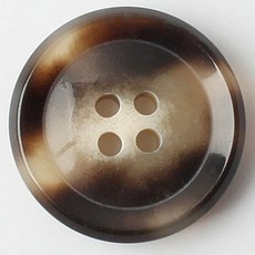 水牛角滑扣 25mm, 深棕色, 10個