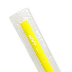 나인글로벌 민자스트로우 개별포장 노랑 21cm, 1개입, 500개