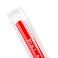 나인글로벌 민자스트로우 개별포장 빨강 21cm, 1개입, 500개