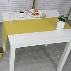 NASANDECO 100%亞麻 療癒亞麻 禪風 桌旗, RN813-33(淺黃色), 2人座(150 x 28 cm)