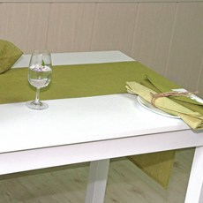 NASANDECO 100%亞麻 療癒亞麻 禪風 桌旗, RN813-16(有機綠), 邊桌用(120 x 28 cm)