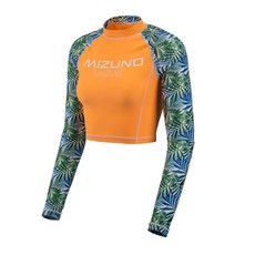 미즈노 여성용 크롭 래쉬가드 상의 32YA620378