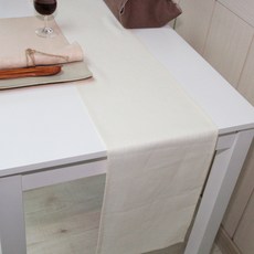 NASANDECO 100%亞麻 療癒亞麻 禪風 桌旗, RN813-03(砂糖香草色), 6人座(220 x 28 cm)