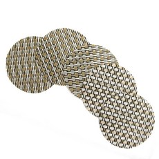 해피툴 럭스크로스 컵받침 5p, 골드