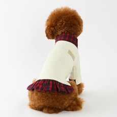 AMYLOVESPET 寵物高腰連身裙, 象牙白