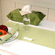 NASANDECO 100%亞麻 療癒亞麻 禪風 桌旗, RN813-15(鮮檸檬色), 邊桌用(120 x 28 cm)