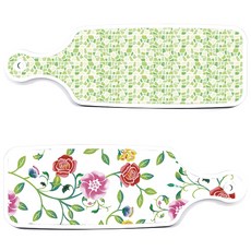 Roem Design 上菜砧板 2入 浪漫玫瑰組, 浪漫玫瑰, 綠色磁磚, 1套