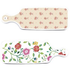 Roem Design 上菜砧板 2入 浪漫玫瑰組, 浪漫玫瑰, 淡黃色花束, 1套