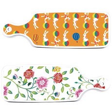 Roem Design 上菜砧板 2入 浪漫玫瑰套組, 浪漫玫瑰, 兔子2, 1套
