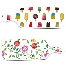 ROEM DESIGN 上菜砧板 浪漫玫瑰2件組, 浪漫玫瑰, 硬質, 1套