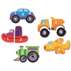 러닝리소스 러닝 자석퍼즐놀이 세트 교통수단 LER7726, 1세트, 15피스