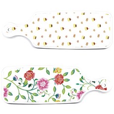 Roem Design 上菜砧板 2入 浪漫玫瑰組, 浪漫玫瑰, 布丁, 1套