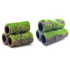 GEX 수족관 이끼 은신처 3구 2p 세트, 1세트