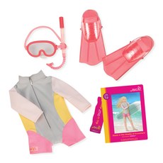 OG Dolls 娃娃用潛水服浮潛配件組 + 故事書, 混合顏色