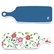 Roem Design 浪漫玫瑰上菜砧板 2件組, 浪漫玫瑰, 深藍色, 1套