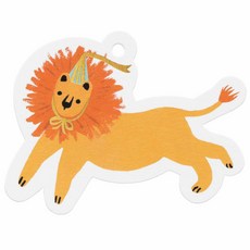 Rifle Paper PARTY LION打孔禮物標籤, 混色, 1個