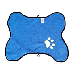 바이셀 반려견 타월 뼈다귀, 블루, 1개