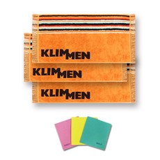 Songwol 松月 KLIMMEN條紋運動毛巾 3入+德國抹布 3入 隨機出貨, 橘子, 1套