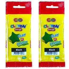 토루 유아용 클레이온 도우 2p, 검정, 50g