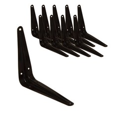 層架國度 L型層板托架, 黑色, 10個