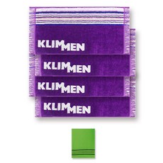 Songwol 松月 KLIMMEN條紋運動毛巾 4入+搓澡巾, 紫色的, 1套