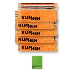 Songwol 松月 KLIMMEN條紋運動毛巾 5入+搓澡巾, 橘子, 1套
