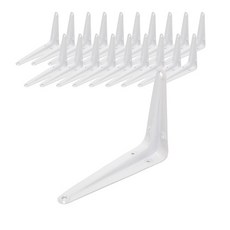 L型層板托架 100 x 75 mm, 白色, 20個