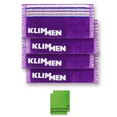 KLIMMEN 山地運動毛巾 4p + 土 2p, 紫色的, 1套