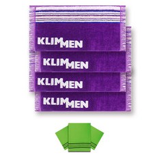 KLIMMEN 山地運動毛巾 4p + 土 3p, 紫色的, 1套