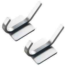 Block Mart 高級304不鏽鋼黏貼式抹布毛巾掛架掛鉤, 單一顏色, 2入