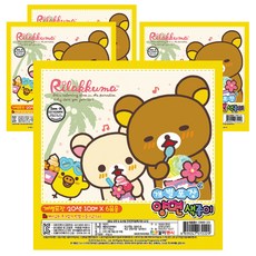 칼라팬시 리락쿠마 개별포장 양면색종이 60p, 20색, 4개입