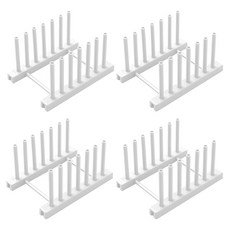 블럭마트 주방 접시꽂이 정리대, 4개, 화이트