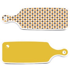 Roem Design 上菜砧板 2入 萊姆套組, 萊姆, 英格蘭風黃色格紋, 1套