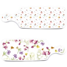 Roem Design 上菜砧板 2件 浪漫青紫色花卉套組, 浪漫青紫色花卉, 蛋糕, 1套