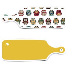 Loem Design 上菜砧板 2入 萊姆組合, 萊姆, 可愛貓頭鷹, 1套