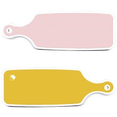 Roem Design 上菜砧板 2件組 萊姆色套組, 萊姆色, 煙燻格紋, 1套