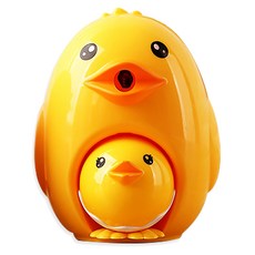 雞造型手動削鉛筆機, 黃色的, 1個