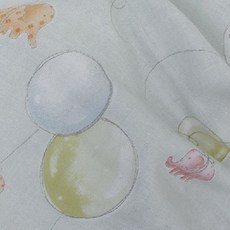 BED&DECO 三層純棉紗布面料, 靜謐天空, 1個