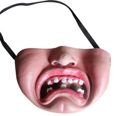 PARTY COSTUME 有趣的嘴18 派對面具 ROMK6318, 混合顏色, 1個