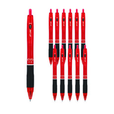 JAVAPEN Jetline 油性原子筆 0.38mm, 紅色, 12入