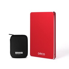 데코 V3 Portable USB3.0 외장하드 + HGST 파우치, 500GB, 레드