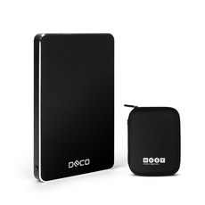 데코 V3 Portable USB3.0 외장하드 + HGST 파우치, 500GB, 블랙