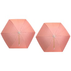 블럭마트 보온보냉 밥상보 격자핑크, 2개입