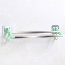 無痕毛巾架, 綠色, 1個